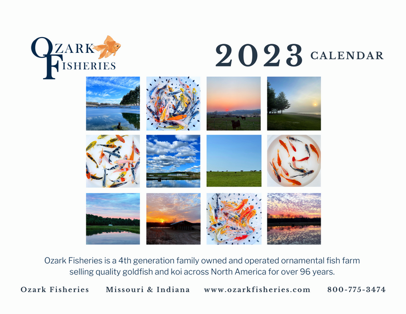 2023 Ozark Fisheries Calendar Back 